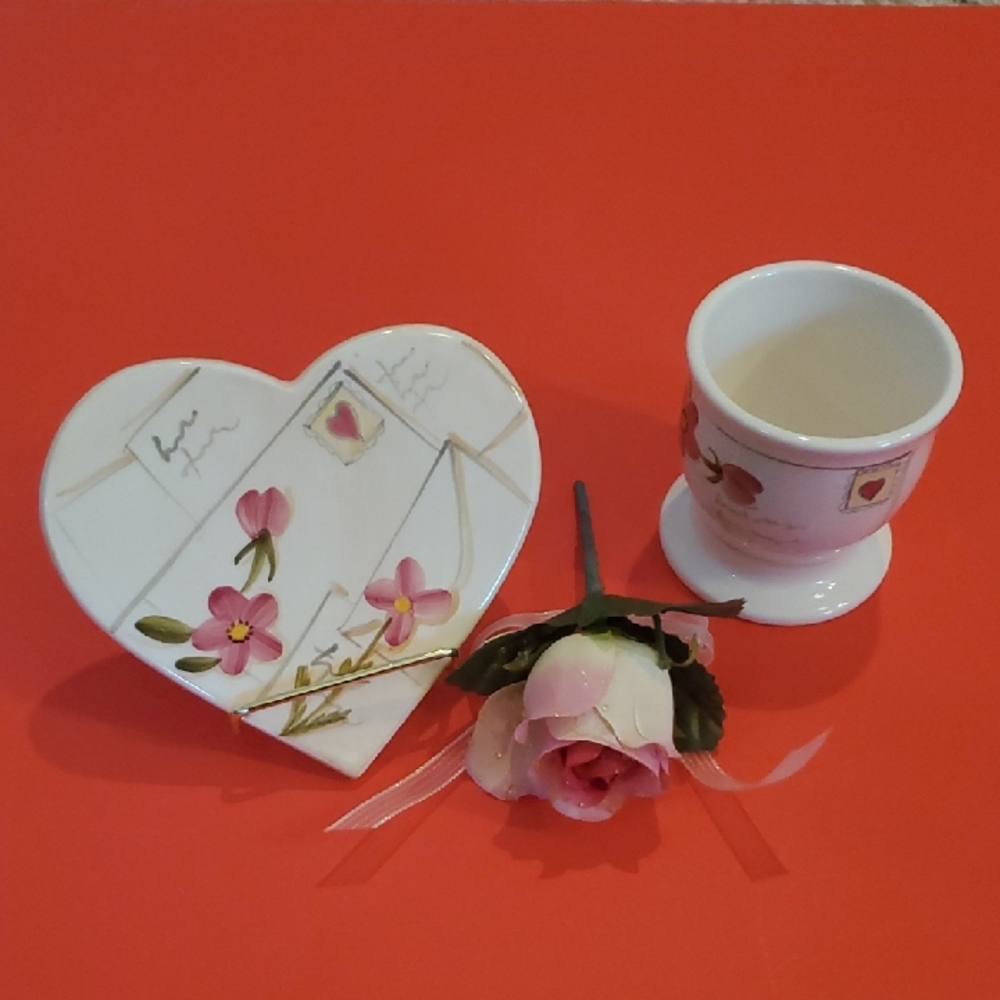 Vintage 1999 Bath & Body Works Candle Plate and Votive Candle Holder